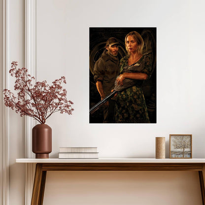 A Quiet Place Part II Poster | Emily Blunt with a Shotgun Movie Print - Movies & TV Poster