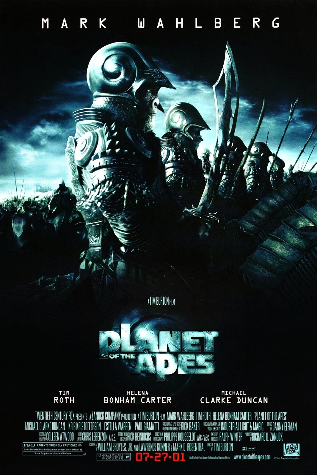 Planet of the Apes 2001 Movie Poster | Armored Ape Army - Movies & TV Poster