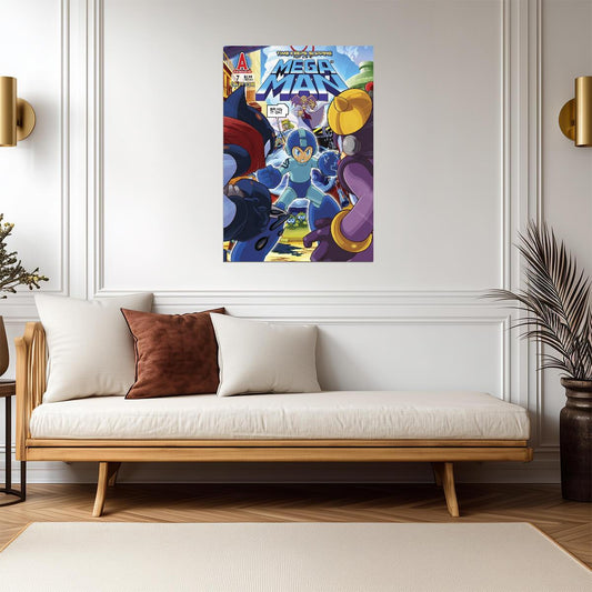 Mega Man Poster | Time Keeps Slipping | Comic Issue 7 Cover - Graphic & Art Poster