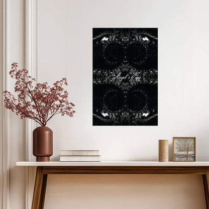 Angel's Egg Movie Poster | Ornamental Black and White Illustration - Anime Poster