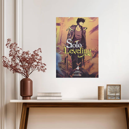Solo Leveling Poster | Sung Jinwoo | Manhwa Volume 4 Cover - Anime Poster