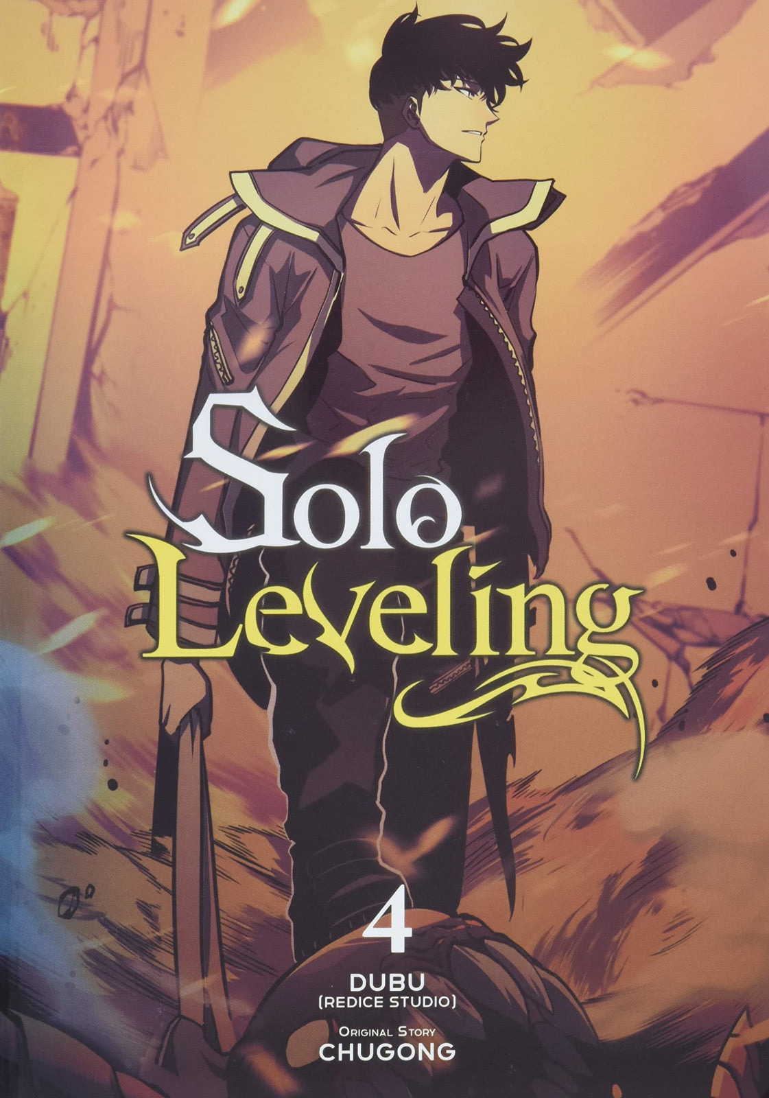 Solo Leveling Poster | Sung Jinwoo | Manhwa Volume 4 Cover - Anime Poster