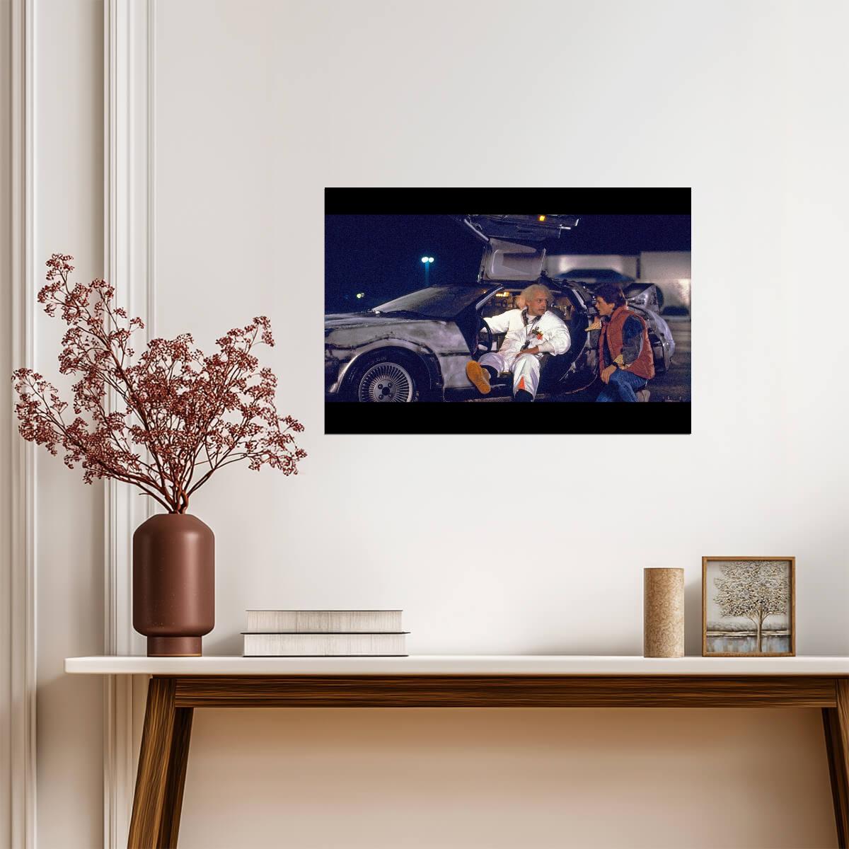 Back to the Future Movie Poster | Doc and Marty by the DeLorean - Movies & TV Poster