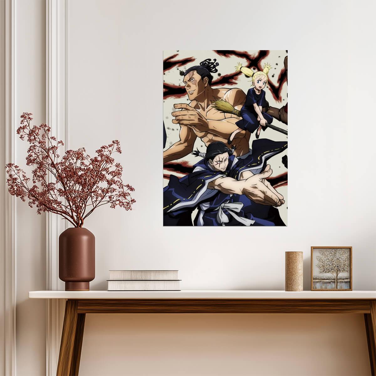 Jujutsu Kaisen Poster | Aoi Todo, Noritoshi Kamo and Momo Nishimiya - Anime Poster