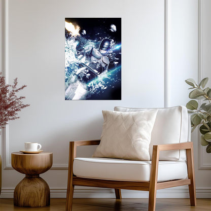 RoboCop 1987 Movie Poster | RoboCop Breaking through Blue Light - Movies & TV Poster