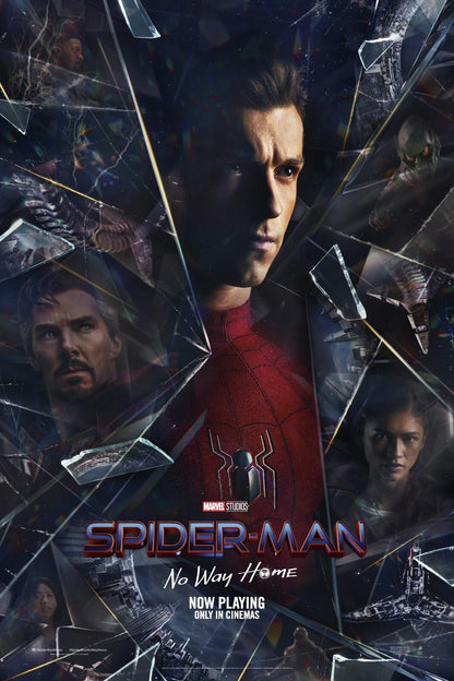 Spider-Man No Way Home Movie Poster | Peter Parker in Shattered Glass - Movies & TV Poster