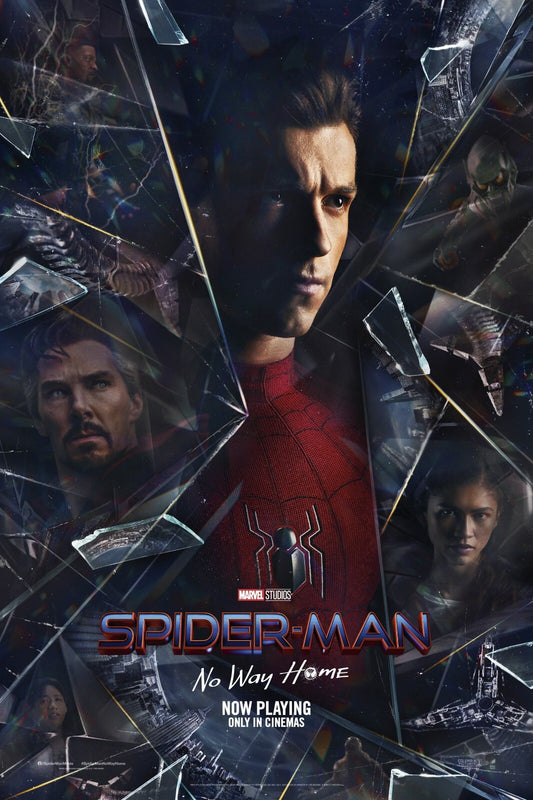 Spider-Man No Way Home Movie Poster | Peter Parker in Shattered Glass - Movies & TV Poster
