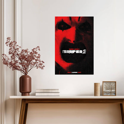 Terrifier 2 Movie Poster | Art the Clown Screaming Close-Up - Movies & TV Poster