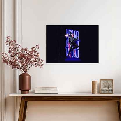 Boba Fett Star Wars Poster | Neon No Good to Me Dead Graphic - Movies & TV Poster