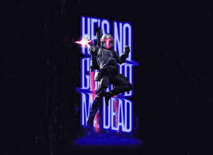 Boba Fett Star Wars Poster | Neon No Good to Me Dead Graphic - Movies & TV Poster
