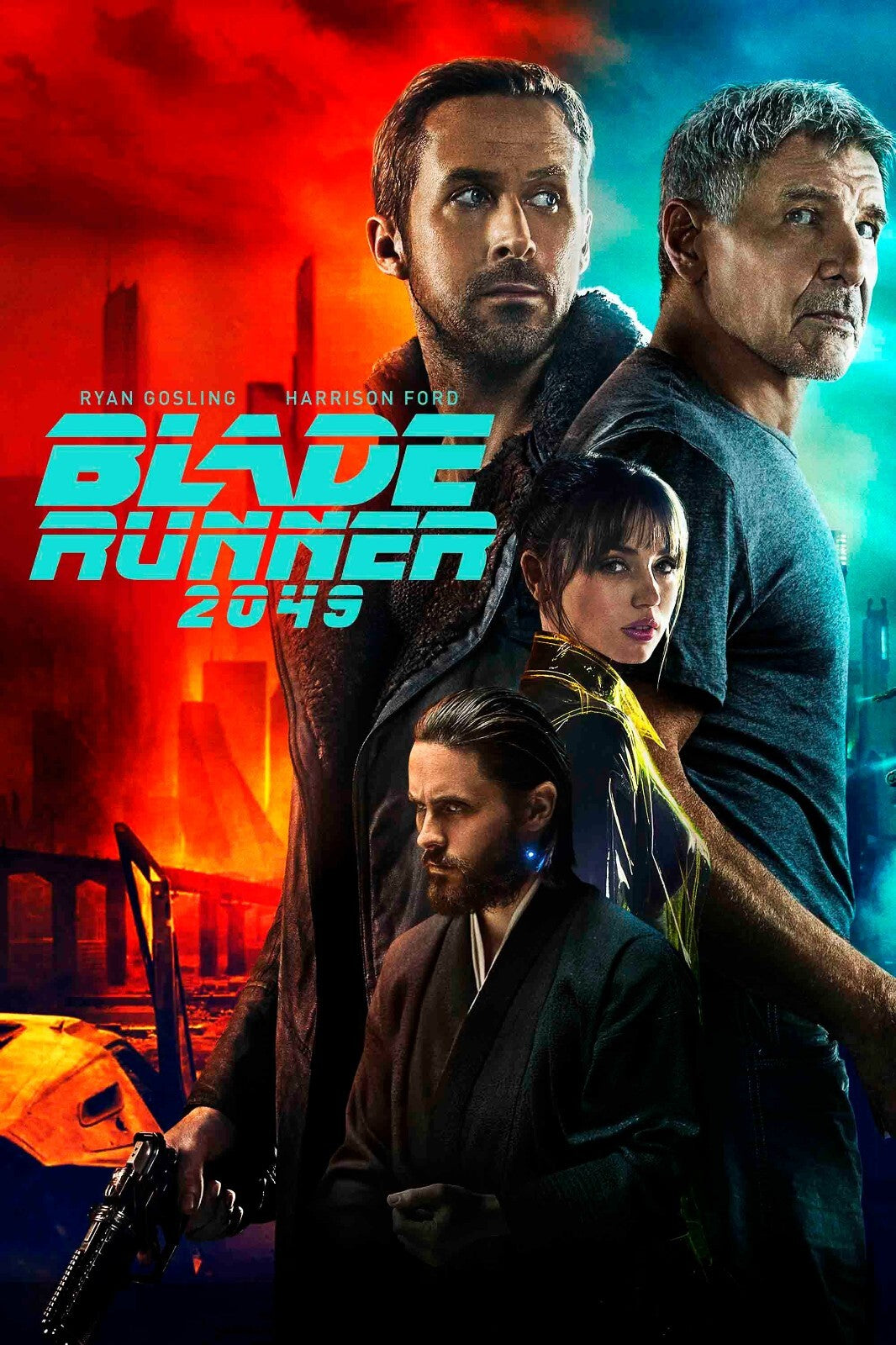 Blade Runner 2049 Movie Poster | Officer K and Deckard in Red and Blue - Movies & TV Poster