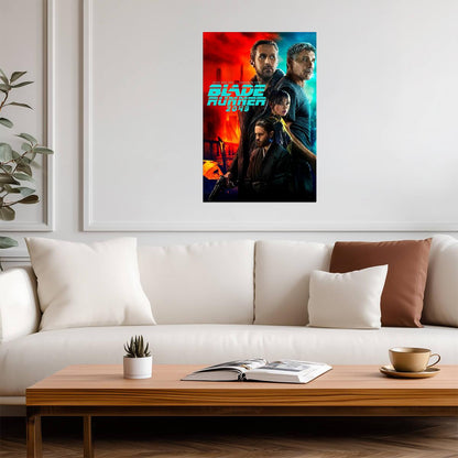 Blade Runner 2049 Movie Poster | Officer K and Deckard in Red and Blue - Movies & TV Poster