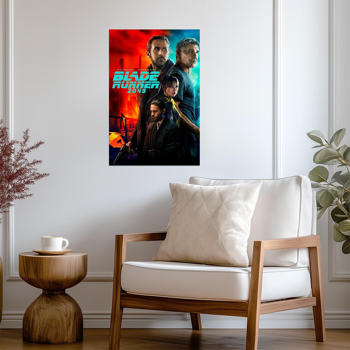 Blade Runner 2049 Movie Poster | Officer K and Deckard in Red and Blue - Movies & TV Poster