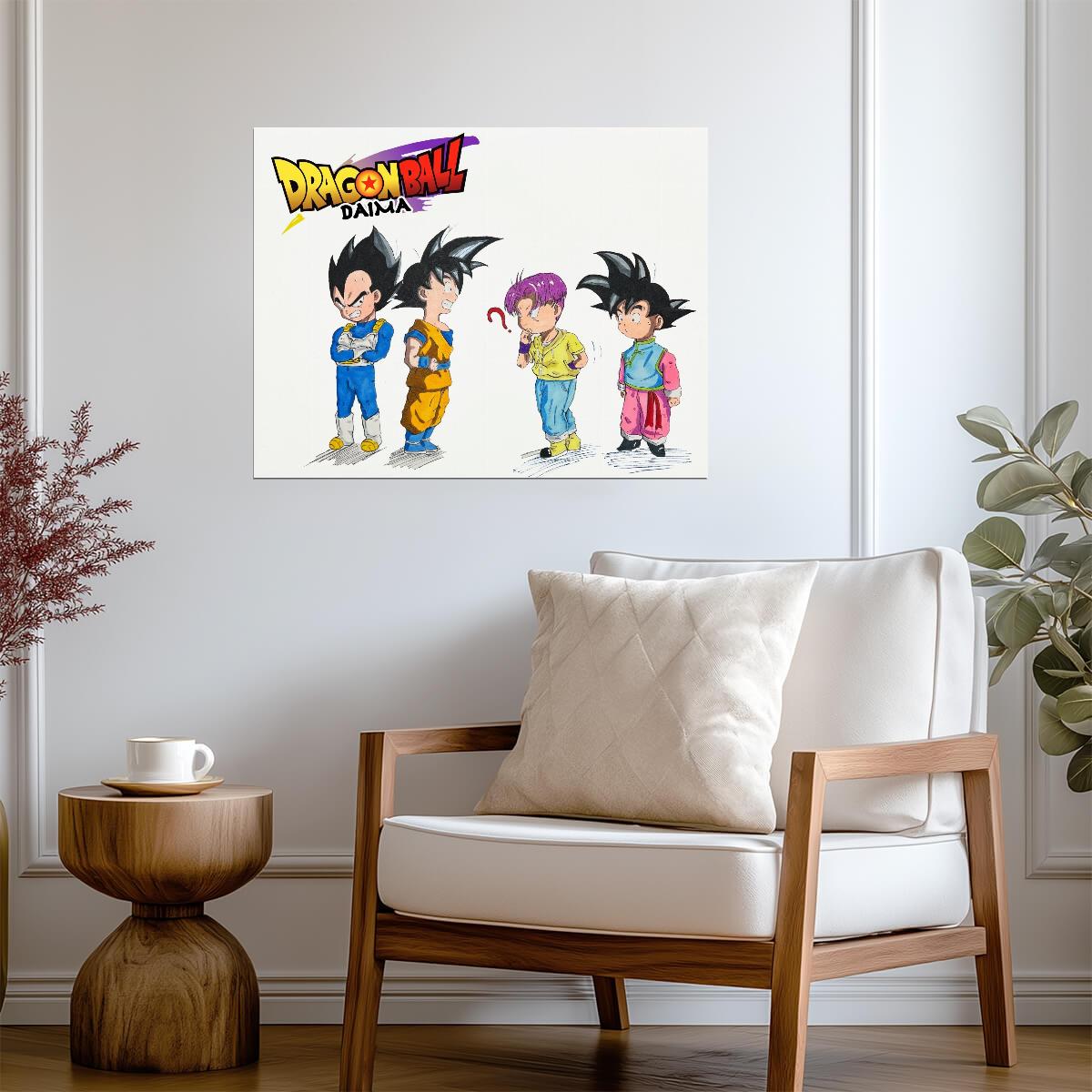 Dragon Ball Daima Poster | Goku, Vegeta, Trunks and Goten in Mini Form - Anime Poster