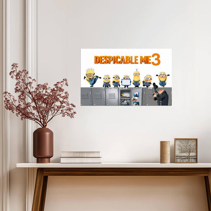 Despicable Me 3 Movie Poster | Minions at the Lockers - Movies & TV Poster