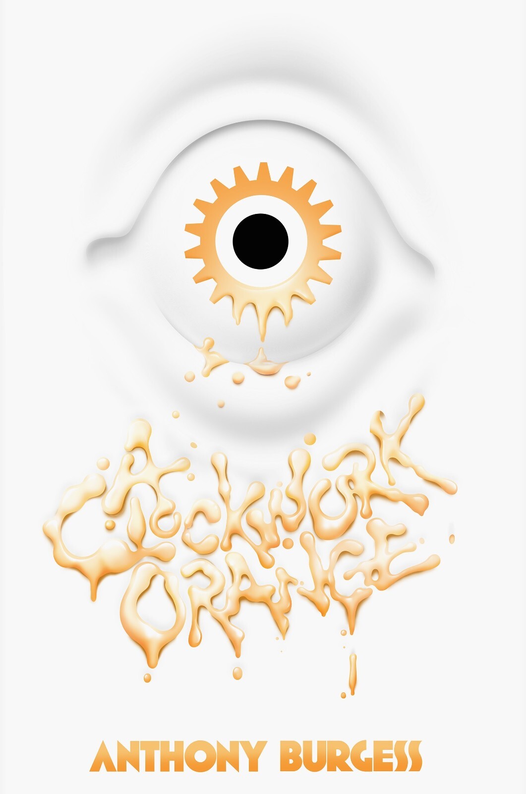A Clockwork Orange Poster | Anthony Burgess Book Cover | Gold Eye Artwork - Type & Quotes Poster