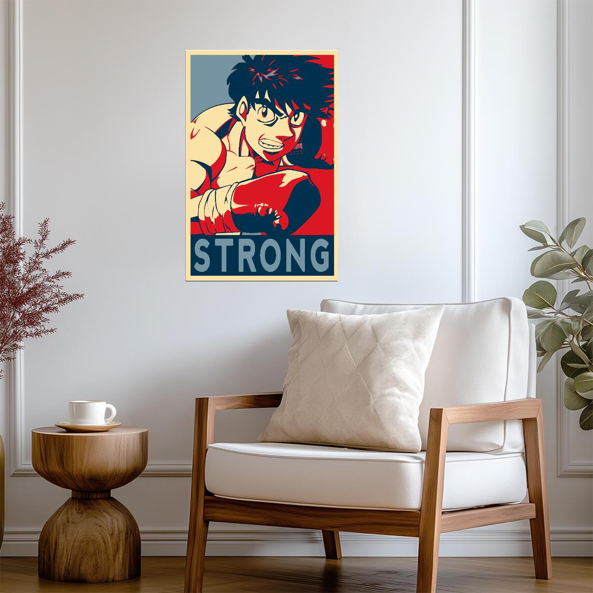 Hajime no Ippo Poster | Ippo Makunouchi | Red and Blue Boxing Art - Anime Poster