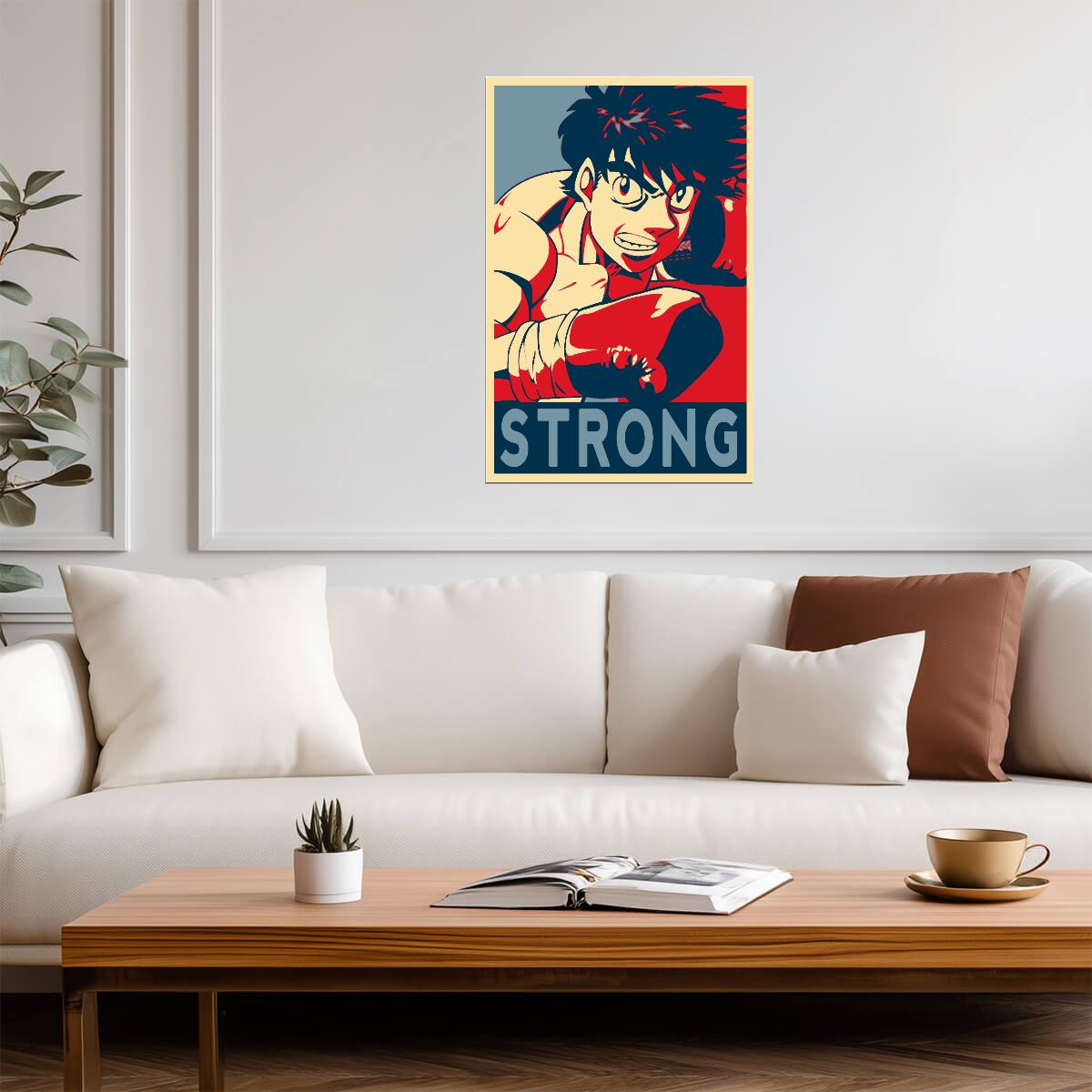 Hajime no Ippo Poster | Ippo Makunouchi | Red and Blue Boxing Art - Anime Poster
