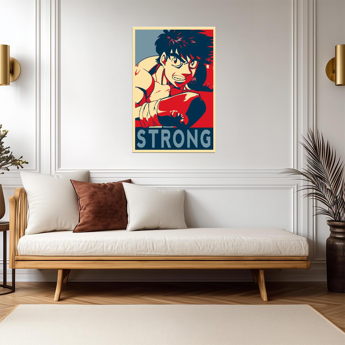 Hajime no Ippo Poster | Ippo Makunouchi | Red and Blue Boxing Art - Anime Poster