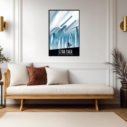 Star Trek Into Darkness Movie Poster | Starship Enterprise above a Blue City - Movies & TV Poster