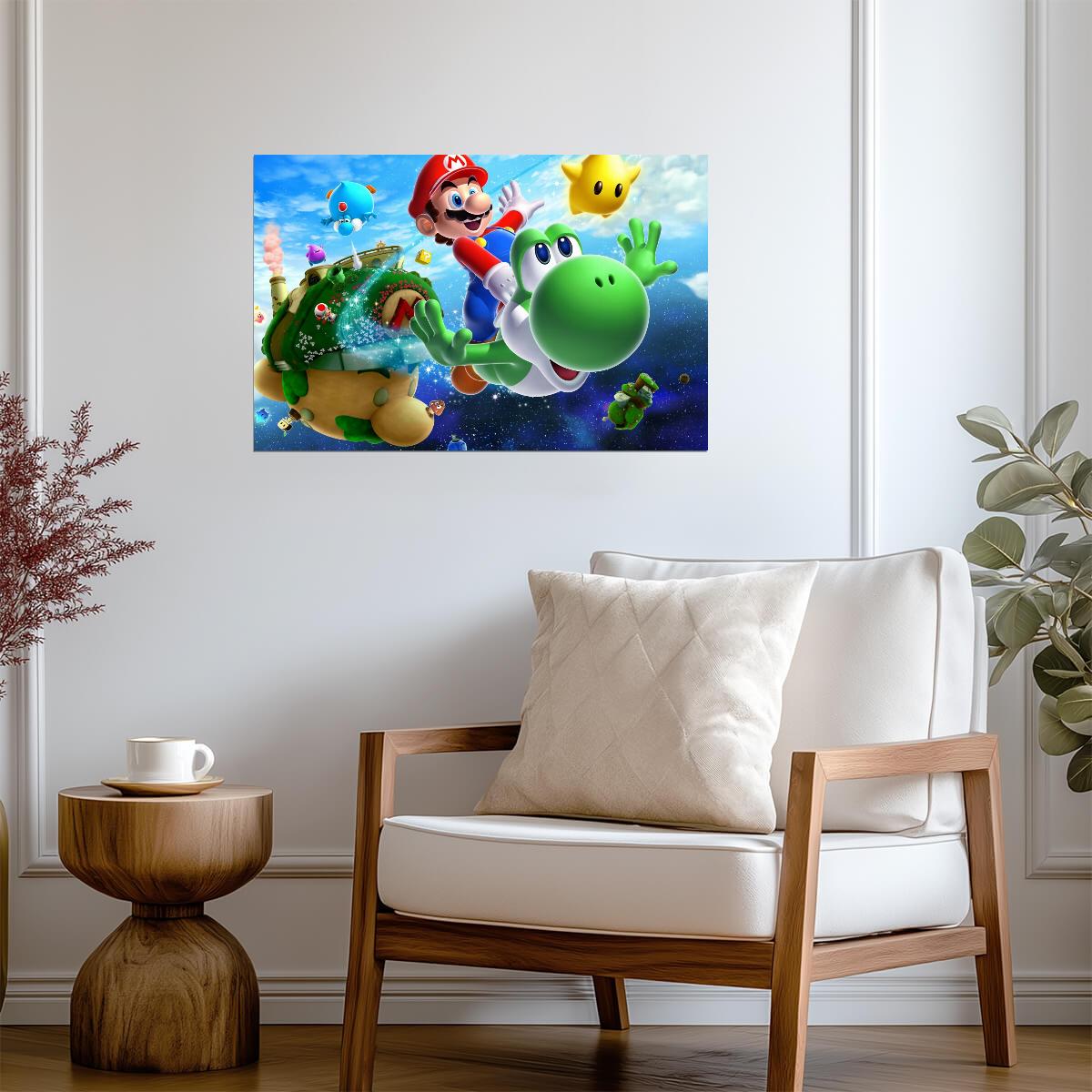 Super Mario Galaxy 2 Poster | Mario and Yoshi in Space - Video Games Poster