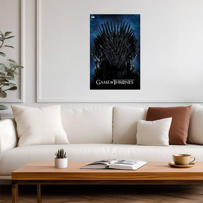 Game of Thrones Poster | Iron Throne in Blue Light - Movies & TV Poster