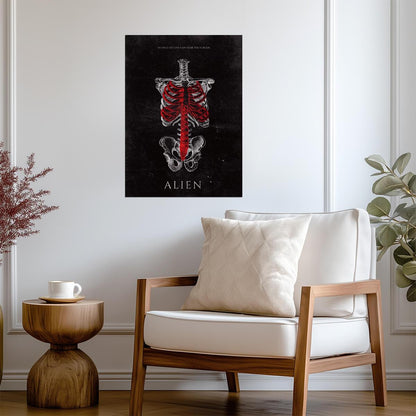 Alien 1979 Movie Poster | Chestburster Anatomy Illustration - Movies & TV Poster