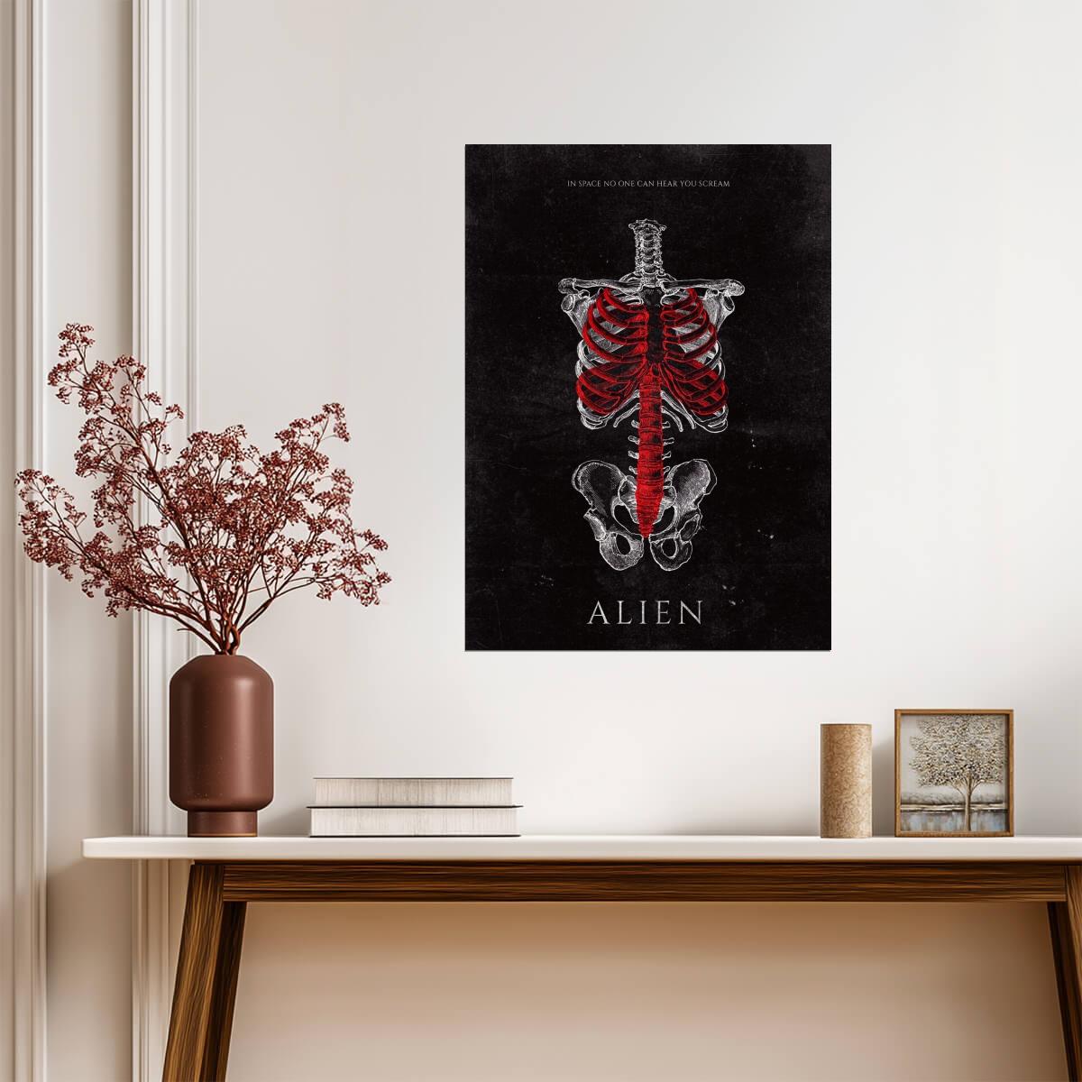 Alien 1979 Movie Poster | Chestburster Anatomy Illustration - Movies & TV Poster