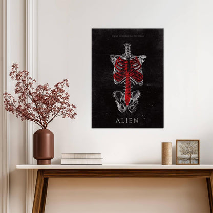 Alien 1979 Movie Poster | Chestburster Anatomy Illustration - Movies & TV Poster