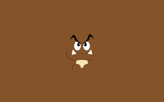 Super Mario Poster | Goomba on a Brown Background - Video Games Poster