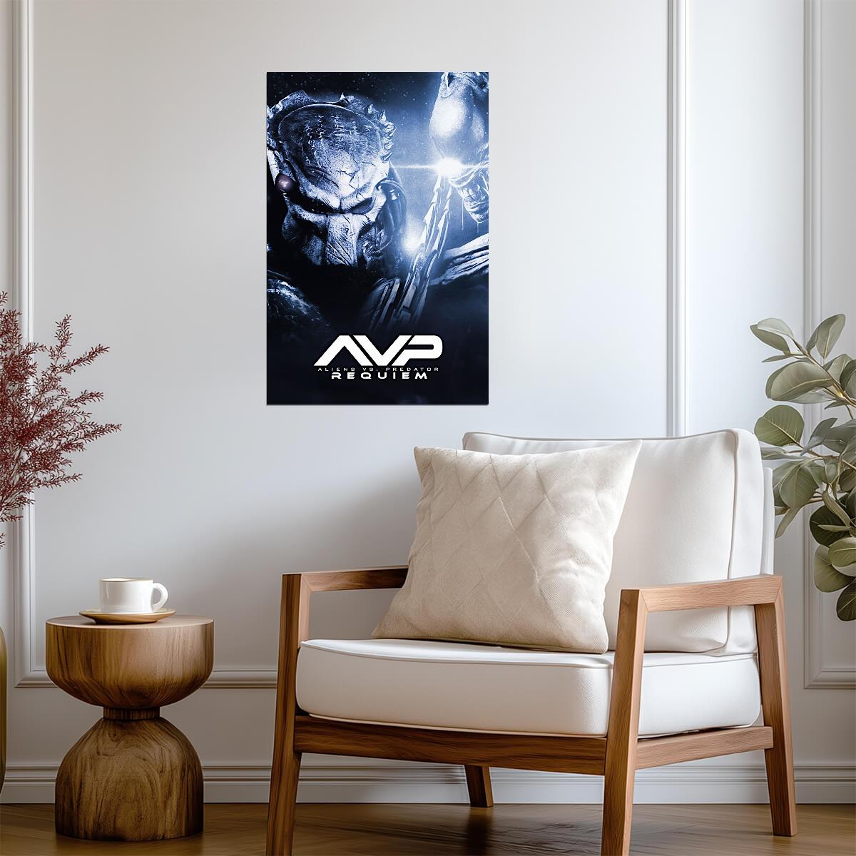 Aliens vs Predator Requiem Sci-Fi Horror Movie Poster | Predator Portrait - Movies & TV Poster