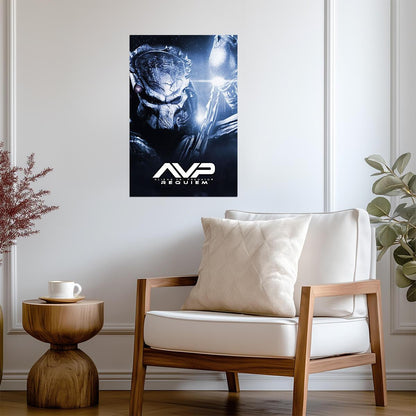 Aliens vs Predator Requiem Sci-Fi Horror Movie Poster | Predator Portrait - Movies & TV Poster