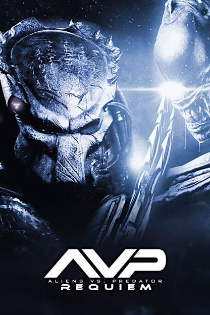 Aliens vs Predator Requiem Sci-Fi Horror Movie Poster | Predator Portrait - Movies & TV Poster