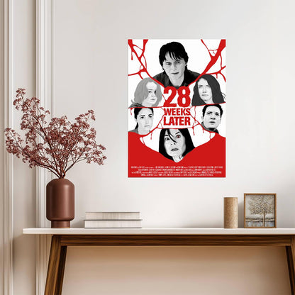 28 Weeks Later Poster | Black and White Cast Collage Print - Movies & TV Poster
