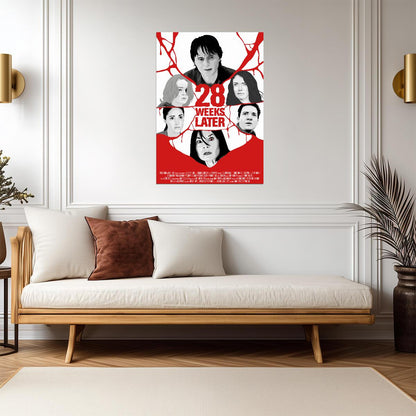28 Weeks Later Poster | Black and White Cast Collage Print - Movies & TV Poster
