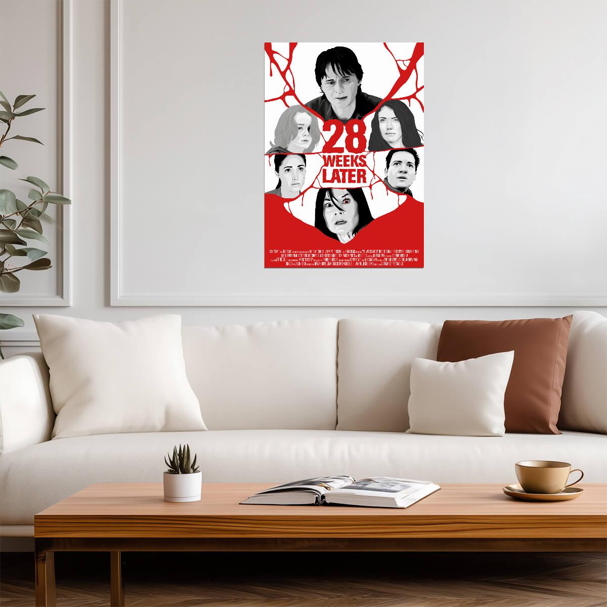 28 Weeks Later Poster | Black and White Cast Collage Print - Movies & TV Poster