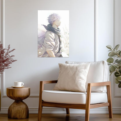 Jujutsu Kaisen Poster | Satoru Gojo Among White Blossoms - Anime Poster