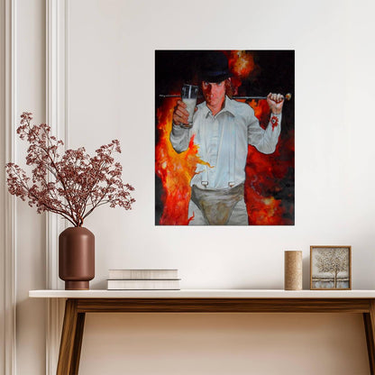 A Clockwork Orange Poster | Alex with a Milk Glass | Painted Portrait Print - Movies & TV Poster