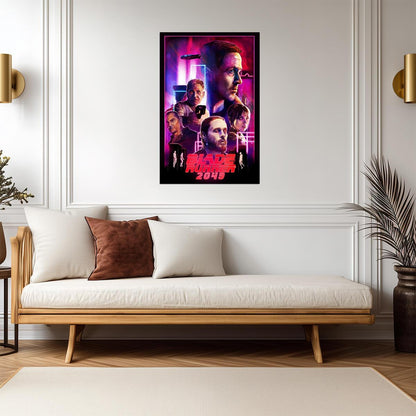 Blade Runner 2049 Movie Poster | Officer K in Purple Neon Cast Collage - Movies & TV Poster