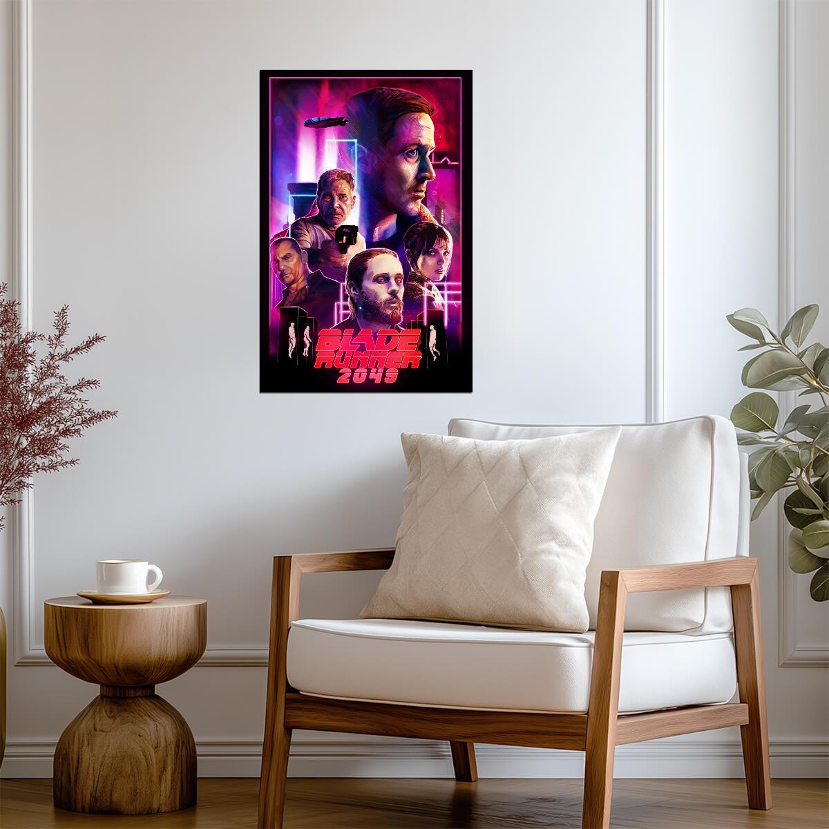 Blade Runner 2049 Movie Poster | Officer K in Purple Neon Cast Collage - Movies & TV Poster