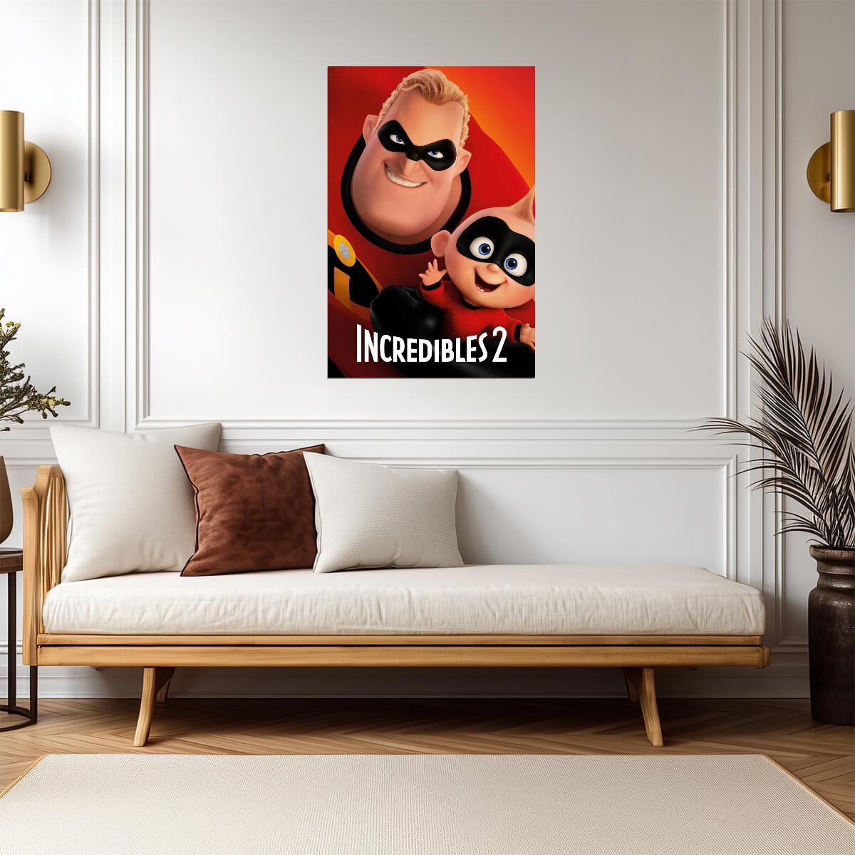 Incredibles 2 Movie Poster | Mr. Incredible and Jack-Jack - Movies & TV Poster