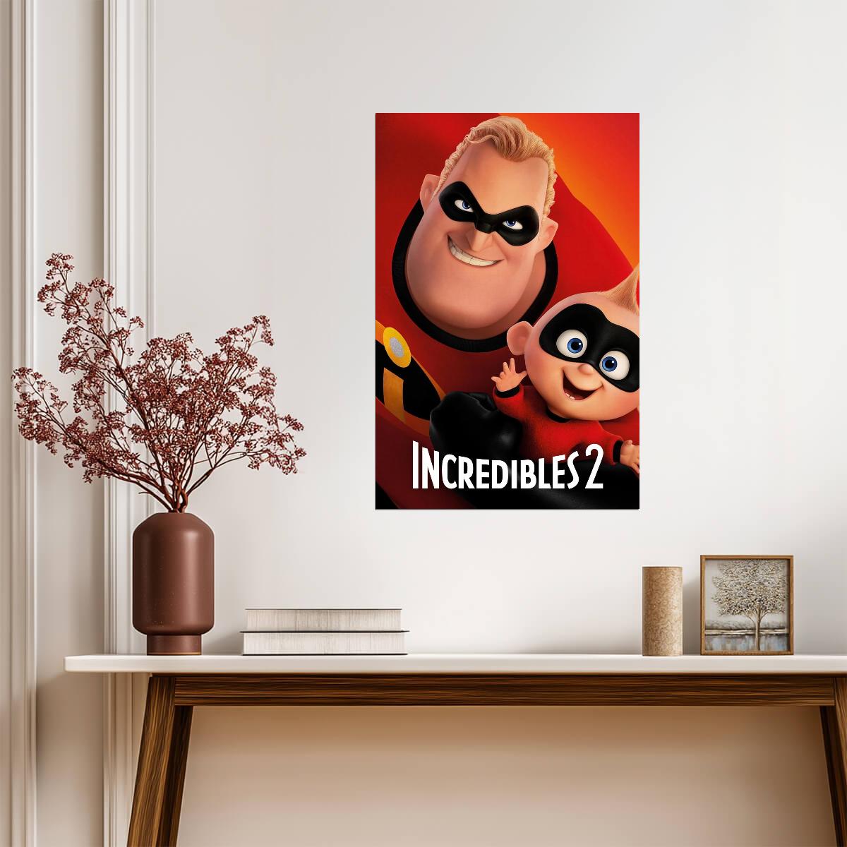 Incredibles 2 Movie Poster | Mr. Incredible and Jack-Jack - Movies & TV Poster
