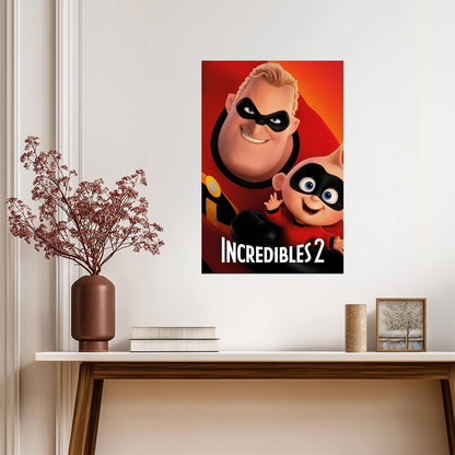Incredibles 2 Movie Poster | Mr. Incredible and Jack-Jack - Movies & TV Poster