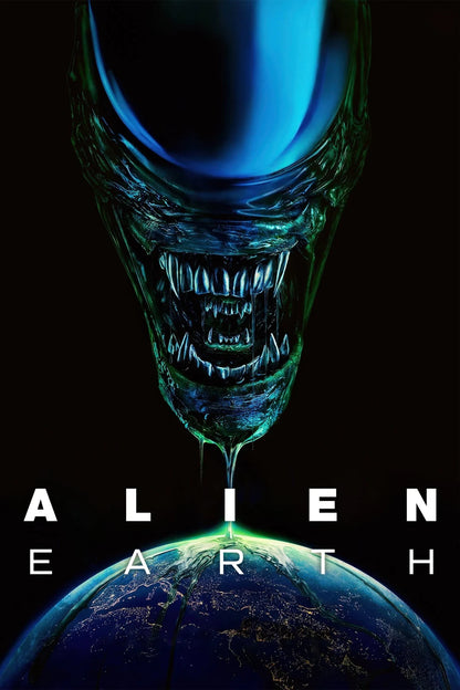 Alien Earth Poster | Blue Xenomorph Portrait | TV Series Print - Movies & TV Poster