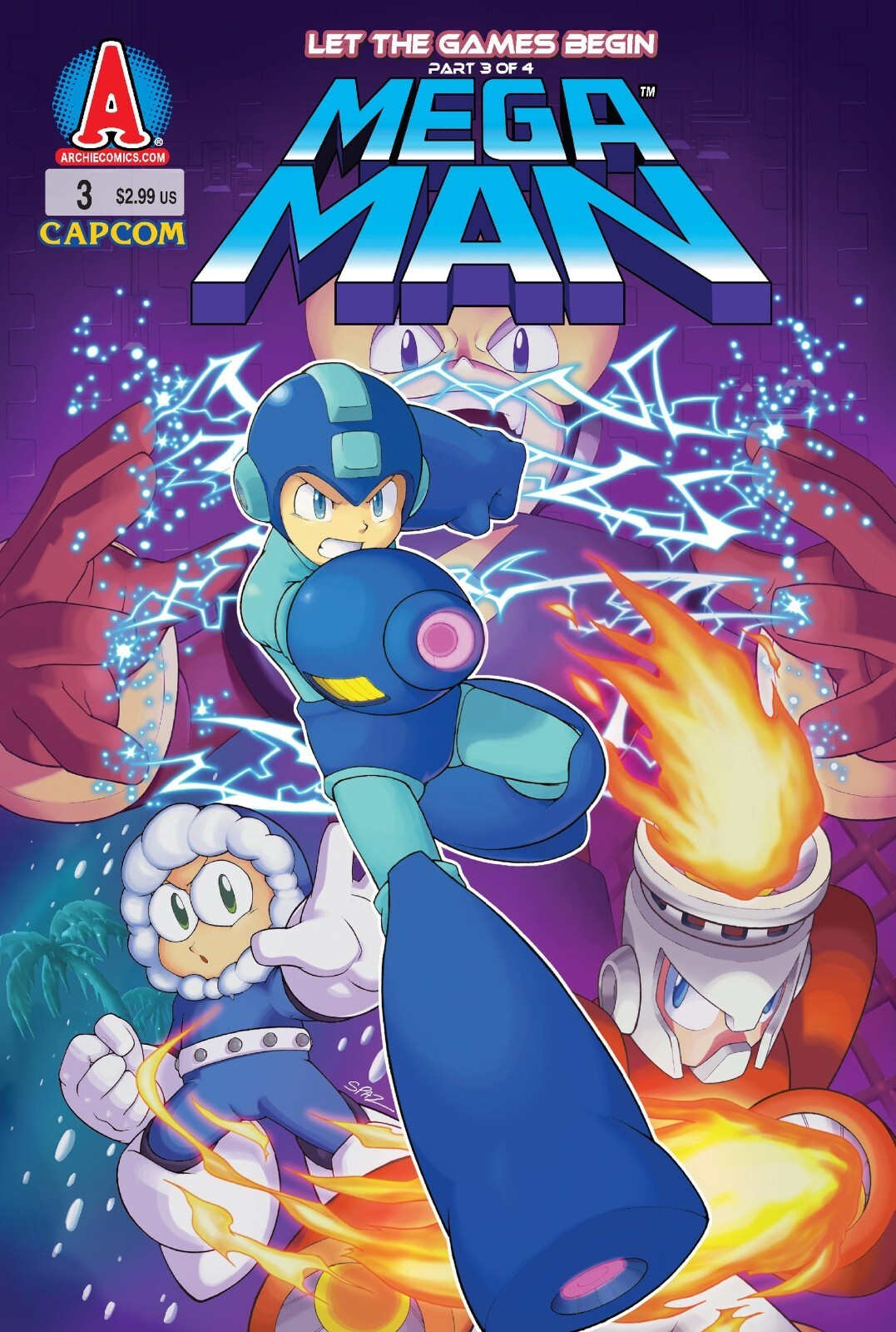 Mega Man Poster | Let the Games Begin | Comic Issue 3 Cover - Graphic & Art Poster