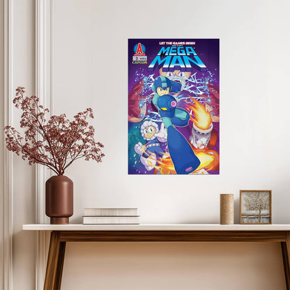 Mega Man Poster | Let the Games Begin | Comic Issue 3 Cover - Graphic & Art Poster