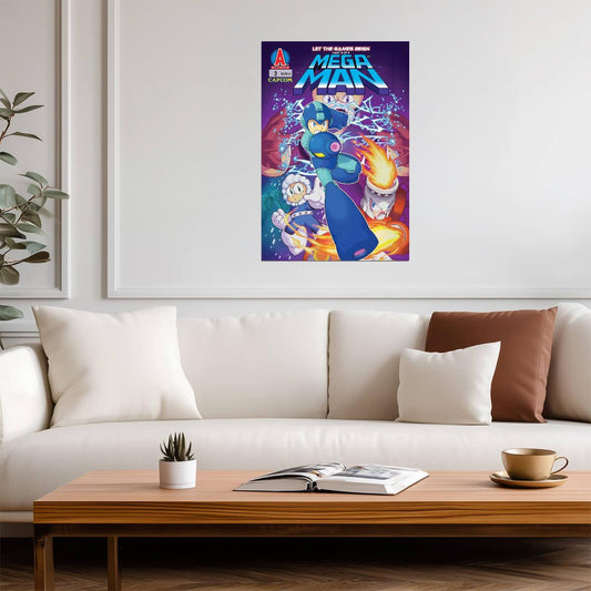 Mega Man Poster | Let the Games Begin | Comic Issue 3 Cover - Graphic & Art Poster