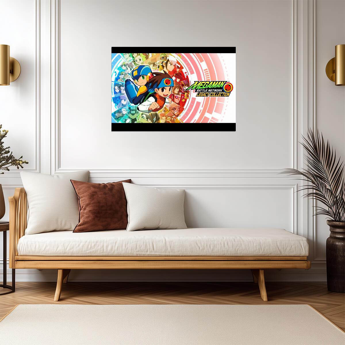 Mega Man Battle Network Legacy Collection Poster | MegaMan.EXE and Lan Hikari - Video Games Poster