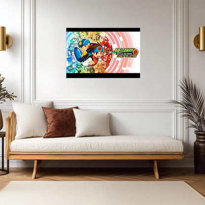 Mega Man Battle Network Legacy Collection Poster | MegaMan.EXE and Lan Hikari - Video Games Poster