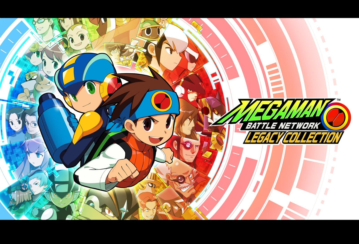 Mega Man Battle Network Legacy Collection Poster | MegaMan.EXE and Lan Hikari - Video Games Poster